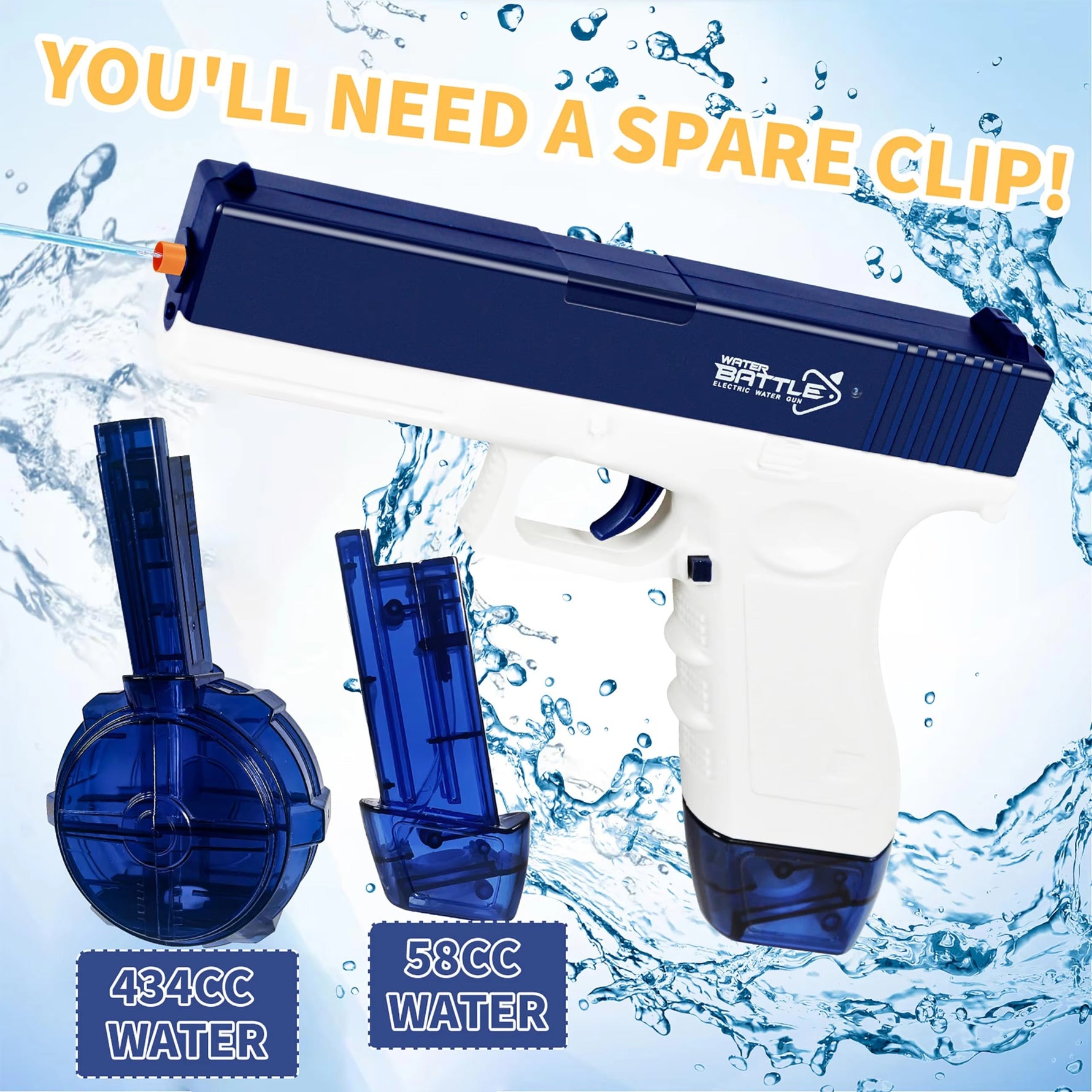 Electric Water Gun – Rechargeable High-Pressure Spray Gun (Manual & Electric Options)