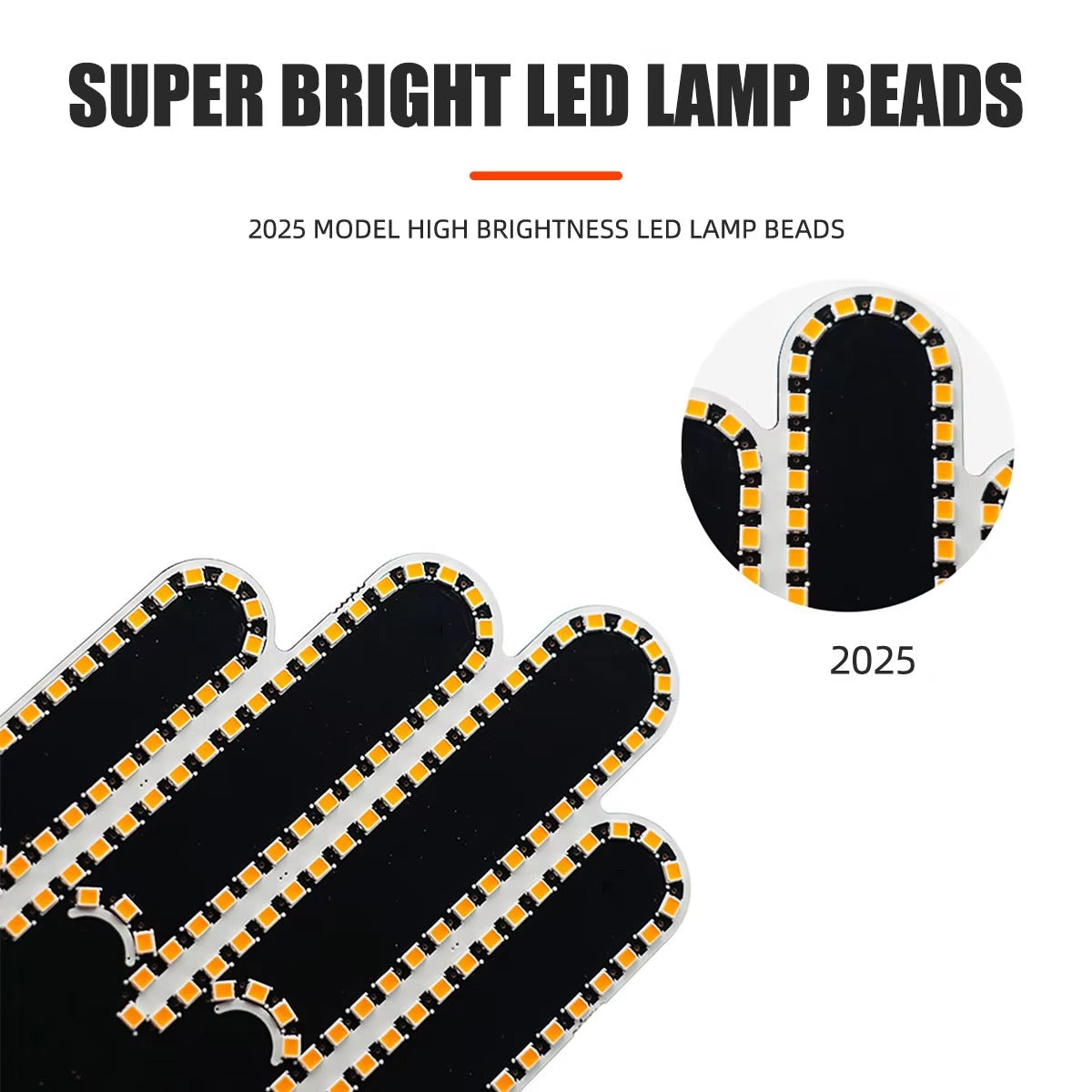 LED Car Gesture Light with Remote – Amber Warning Signal Lamp for Cars (3 Modes Funny Auto Light)