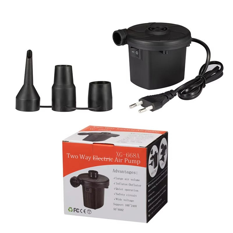 2 in 1 Electric Air Pump – Inflator for Inflatables, Camping Beds, and Pools