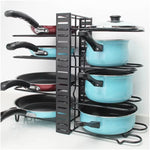 5-Tier Pots & Pans Organizer Rack – Space Saving Kitchen Storage for Cookware & Lids