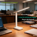 USB Foldable LED Desk Lamp – 3-Level Dimmable Eye-Caring Study Light