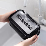 Waterproof Cosmetic Bag for Women – Portable Travel Makeup Storage Organizer | PVC Wash Bag