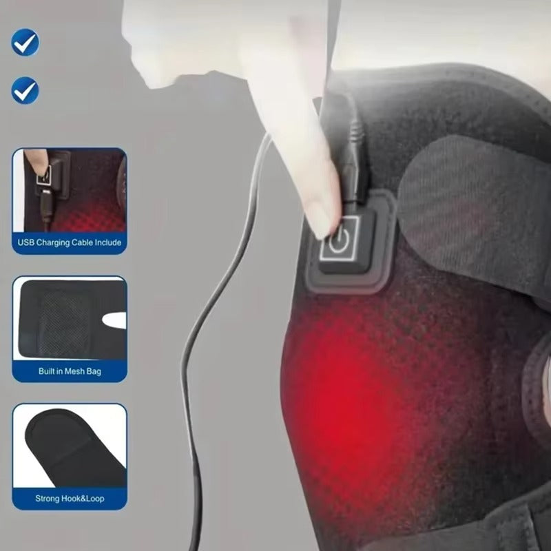 Heated Knee Pain Relief Pad – USB Electric Heating Support for Joint Pain & Muscle Recovery