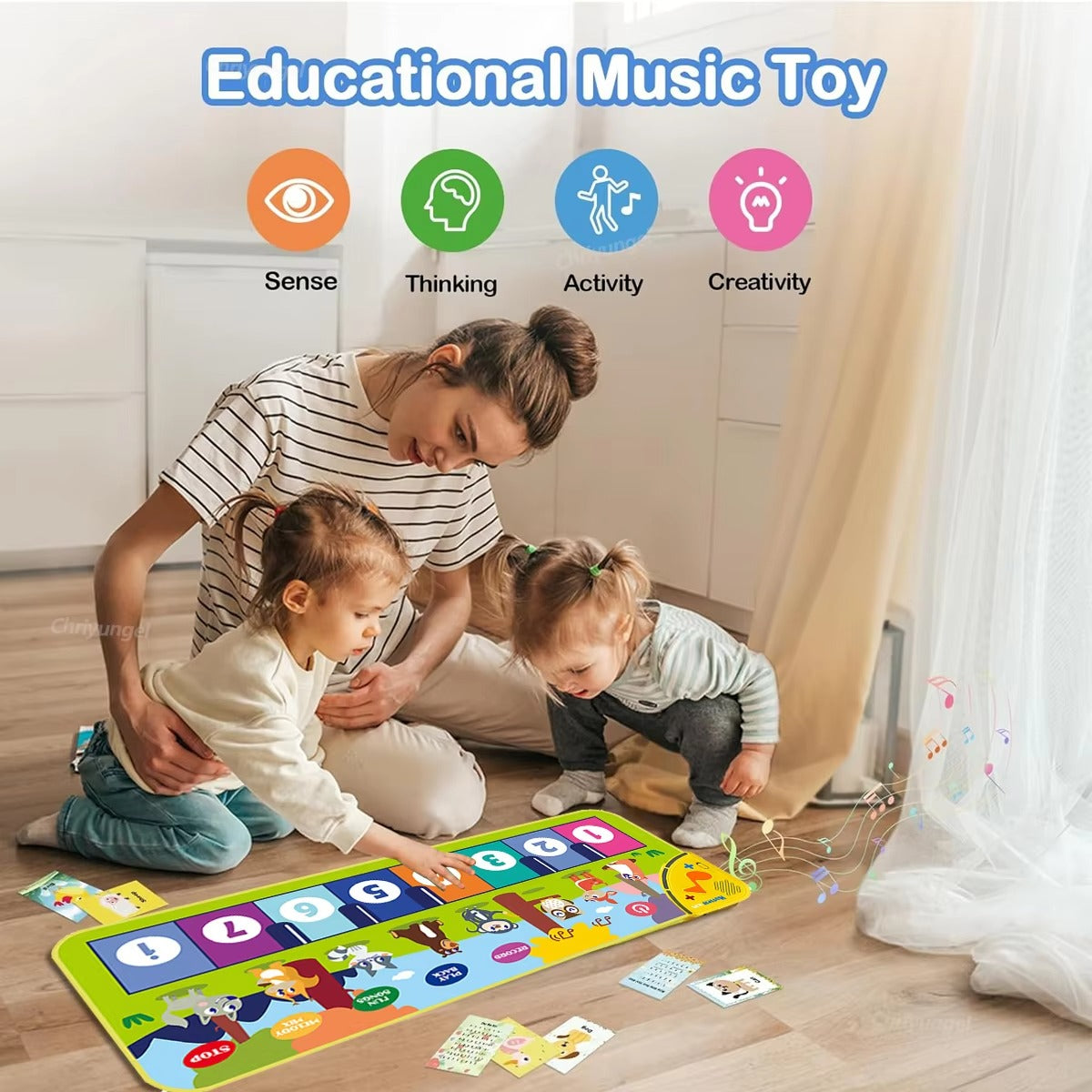 Kids Musical Piano Mat – Interactive Dance Floor Keyboard Toy for Toddlers (Learning & Play Music Mat)