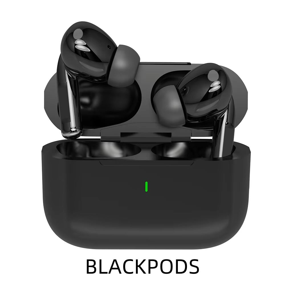 Black Pods A7 Pro TWS Wireless Earbuds – Bluetooth 5.3 with Charging Case