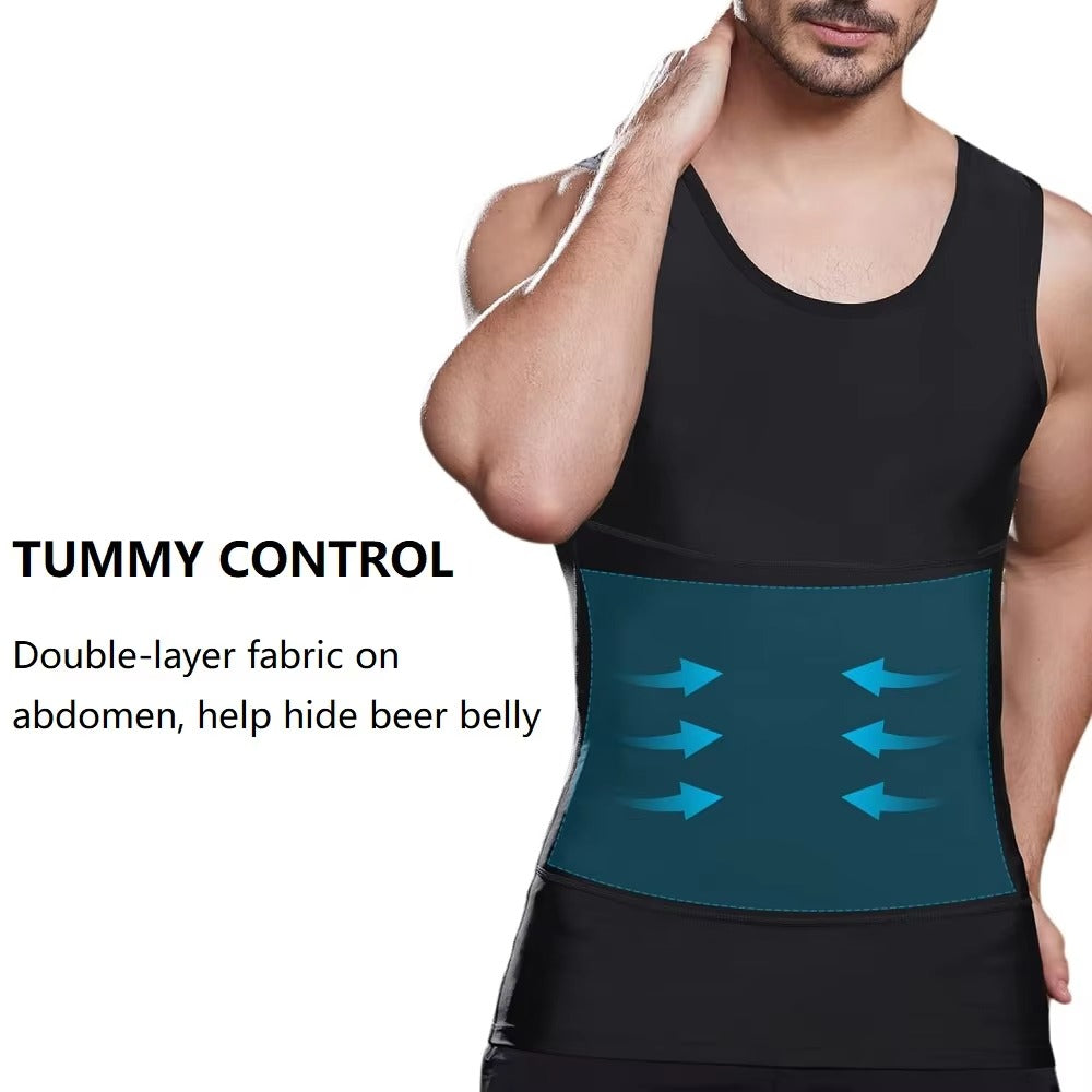 Men’s Compression Tank Top – Slimming Body Shaper Vest for Fitness & Everyday Wear
