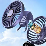 Portable Rechargeable Mini Fan with LED Display – 5 Speed Foldable Handheld Fan