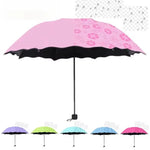 Magic Flower Color Changing Umbrella – Three Fold Windproof Anti-UV Sun & Rain Folding Umbrella
