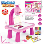 Kids LED Drawing Projector Table – Educational Art Painting Board with Smart Projection