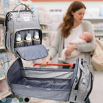 Mommy Diaper Bag Backpack – Large Capacity Baby Travel Bag with Changing Mat & Bottle Storage