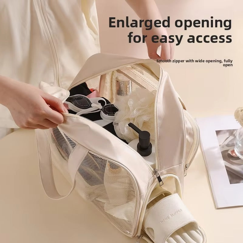 Dry-Wet Separation Travel Bag – Large Capacity Transparent Gym & Swimming Bag