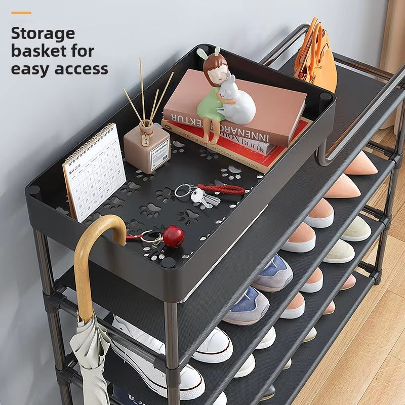 5-Tier Shoe Rack Organizer with Top Shelf – Space Saving Entryway Storage Stand