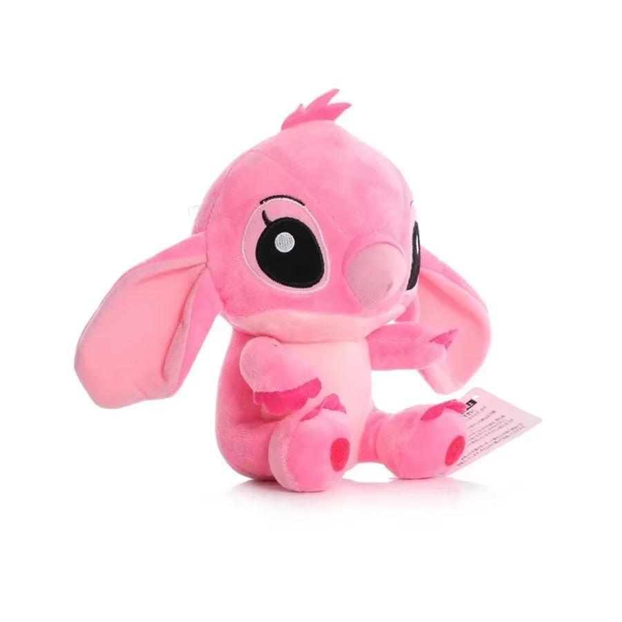 Stitch & Angel Valentine Plush 20 cm – Soft Galaxy Love Gift (Blue & Pink)