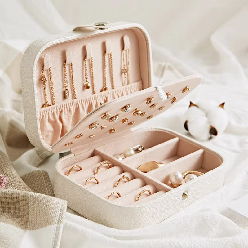 Portable Jewelry Storage Box – HighEnd, Exquisite Design, Large Capacity Travel Jewelry Organizer Bag