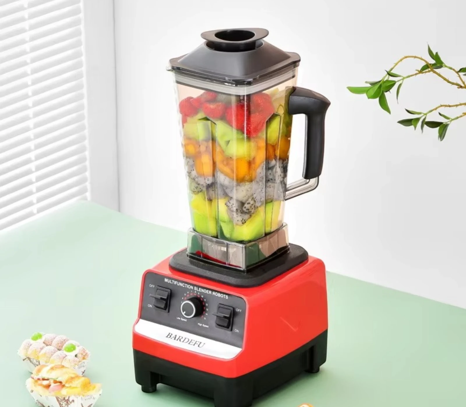 9500W High-Speed 3-in-1 Commercial Blender & Juicer Set – 2.5L Heavy-Duty Multifunctional Food Processor with 9525 Motor
