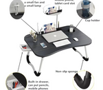 Multifunctional Folding Laptop Table – Adjustable Legs, Space Saving Portable Desk for Bed & Sofa