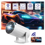 HY300 Mini Smart Projector – Android 11, WiFi 6, 4K Support, 180° Rotation & Auto Keystone
