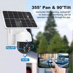 4MP Solar WiFi Security Camera – Wireless Outdoor CCTV with PTZ, Night Vision & AI Human Detection (Battery Powered)