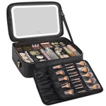 Professional Makeup Case with LED Mirror – Large Vanity Cosmetic Organizer for Makeup Artists & Travel
