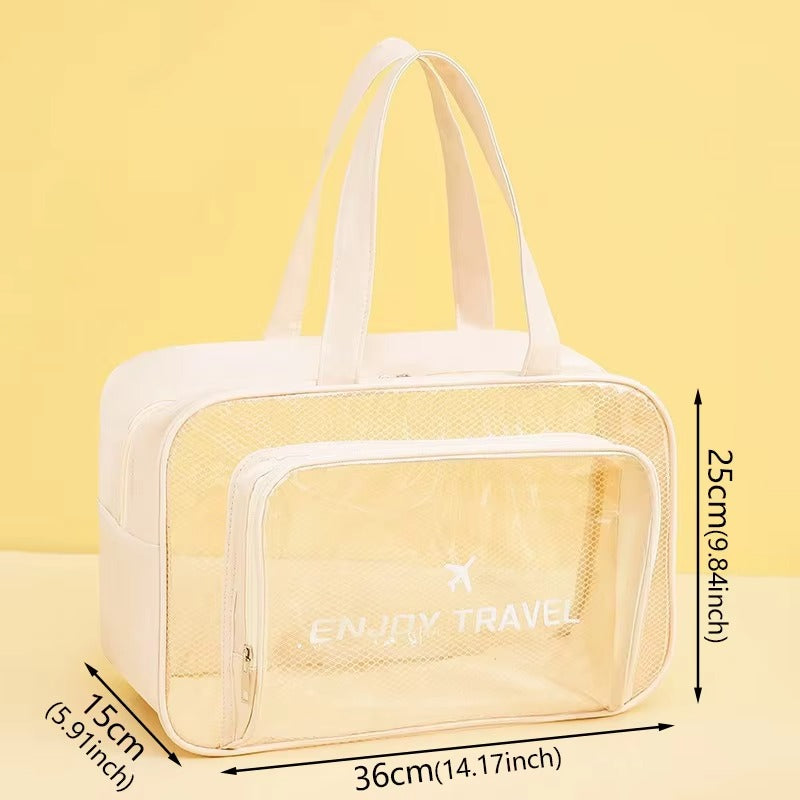 Dry-Wet Separation Travel Bag – Large Capacity Transparent Gym & Swimming Bag