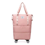 Expandable Travel Bag with Wheels – Large Capacity Waterproof Carry-On Duffel (Detachable Universal Wheels)