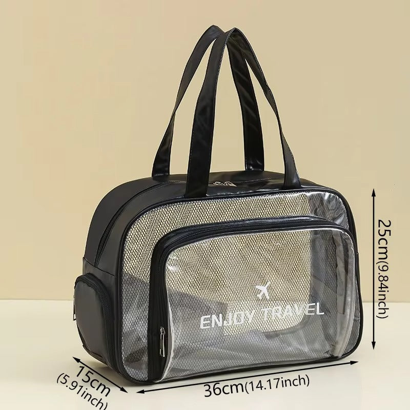 Dry-Wet Separation Travel Bag – Large Capacity Transparent Gym & Swimming Bag