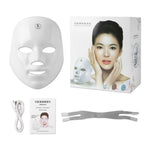 Rechargeable 7-Color LED Facial Mask – Photon Light Therapy Skin Rejuvenation & Face Lifting Beauty Device