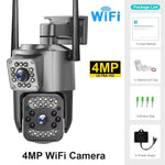 4MP Dual Lens WiFi Security Camera – Outdoor PTZ CCTV with Night Vision, AI Motion Detection & Mobile App (V380 Pro)