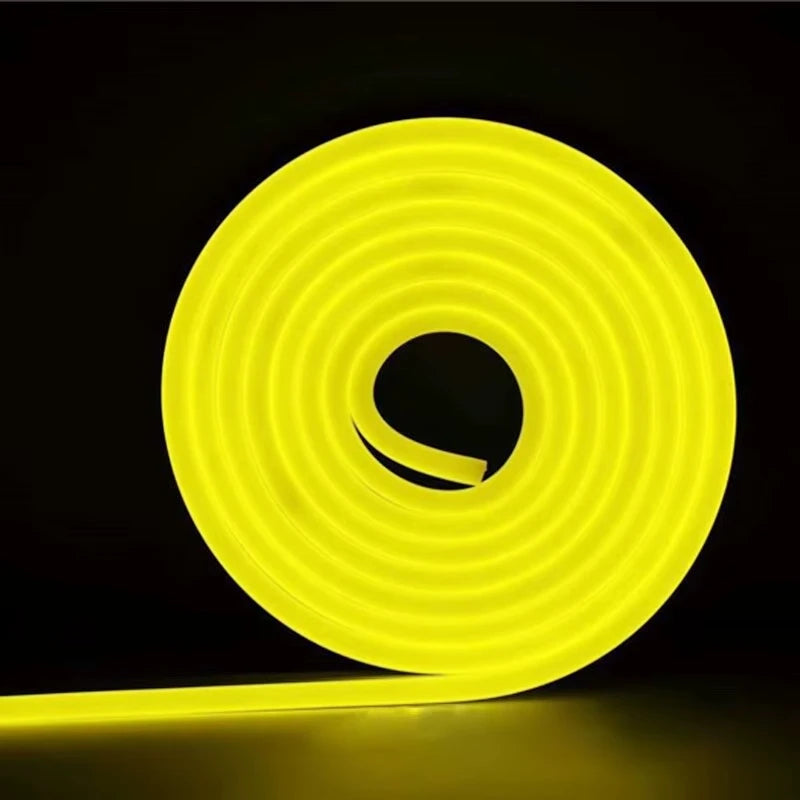 Flexible 5M 12V Neon Style LED Strip Light for Home Decor and Car Lighting