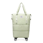 Expandable Travel Bag with Wheels – Large Capacity Waterproof Carry-On Duffel (Detachable Universal Wheels)
