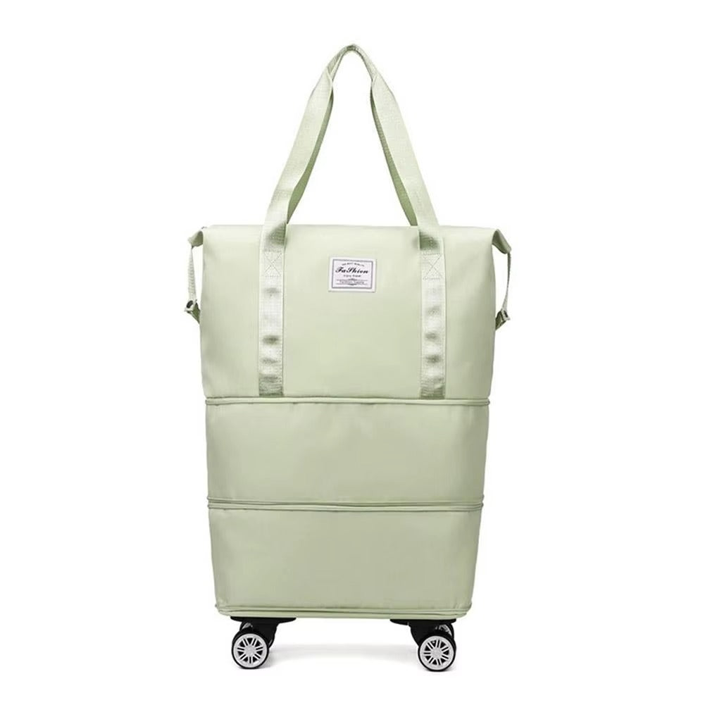 Expandable Travel Bag with Wheels – Large Capacity Waterproof Carry-On Duffel (Detachable Universal Wheels)