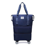 Expandable Travel Bag with Wheels – Large Capacity Waterproof Carry-On Duffel (Detachable Universal Wheels)