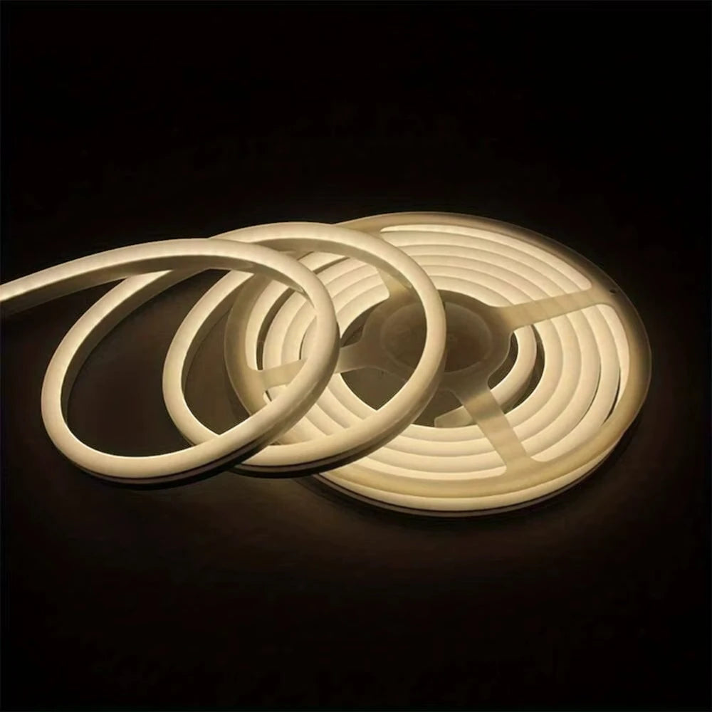 Flexible 5M 12V Neon Style LED Strip Light for Home Decor and Car Lighting