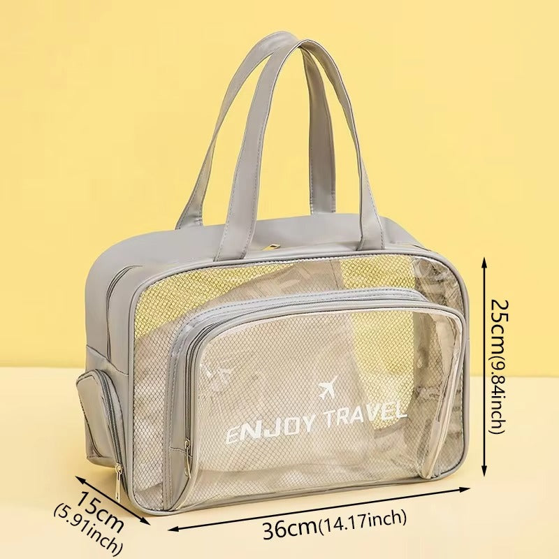 Dry-Wet Separation Travel Bag – Large Capacity Transparent Gym & Swimming Bag