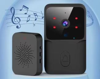Smart WiFi Video Doorbell – HD Night Vision Security Camera with 2-Way Audio Intercom