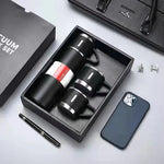 500ml Stainless Steel Vacuum Flask Gift Set – Thermal Insulated Bottle & Couple Cup