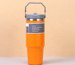 900ML Stainless Steel Thermal Water Bottle – Vacuum Insulated Coffee Tumbler, Hot & Cold Portable Travel Mug with Straw (30oz)